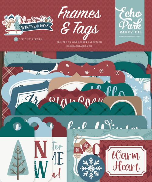 3 Pack - Echo Park Tags & Frames Ephemera-Wonderful Winter Days - 5A003W5D-1HRRQ - 810220753552