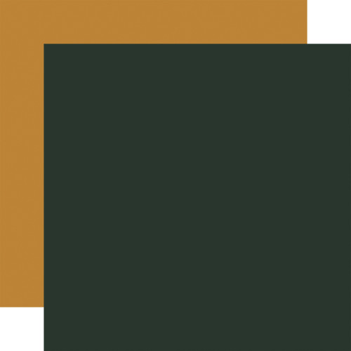 25 Pack - Carta Bella Classic Christmas Cardstock 12"X12"-Dk. Green / Gold - 5A003W15-1HRL5 - 810220754504