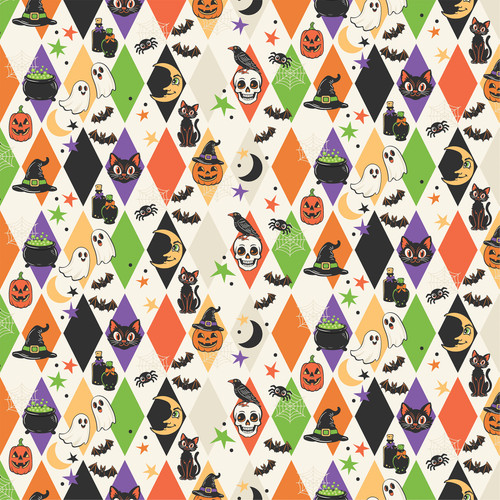 25 Pack - Echo Park Halloween Parade Cardstock 12"X12"-Halloween Friends - 5A003VW4-1HRBC