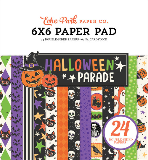 3 Pack - Echo Park Double-Sided Paper Pad 6"X6"-Halloween Parade - 5A003VWB-1HRBP - 810220752791