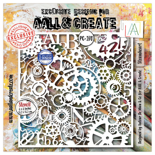 AALL And Create Stencil 6"X6"-Steamheart - 5A003WFT-1HS1R - 5061097791764