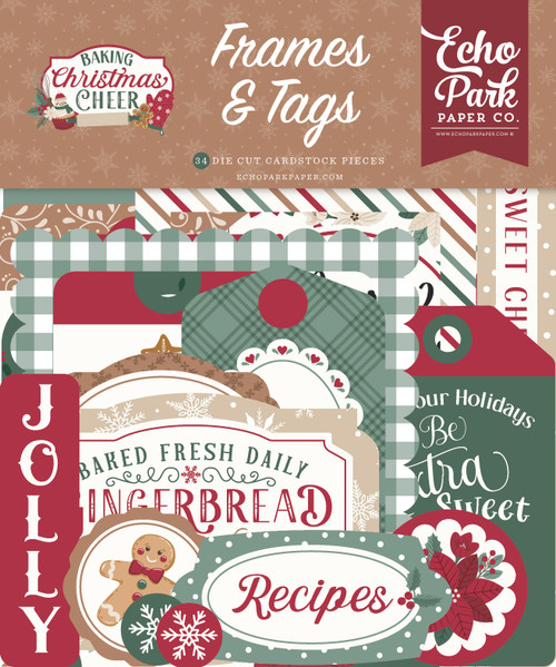 3 Pack - Echo Park Tags & Frames-Baking Christmas Cheer - 5A003VZ6-1HRHJ - 810220751602