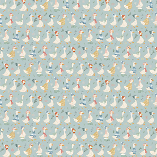 25 Pack - Carta Bella Silly Goose Winter Cardstock 12"X12"-Snow Adventure Gander - 5A003W6T-1HRSZ