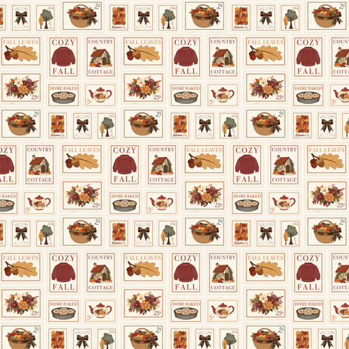 25 Pack - Carta Bella Here Comes Autumn Cardstock 12"X12"-Cozy Fall Stamps - 5A003VX6-1HRC9