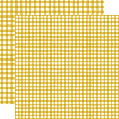 25 Pack - Echo Park Watercolor Gingham Autumn Cardstock 12"X12"-Mustard - 5A003W2K-1HRNH - 810208648054