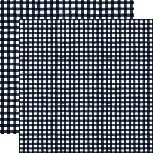 25 Pack - Echo Park Watercolor Gingham Winter Cardstock 12"X12"-Navy - 5A003W2L-1HRNJ - 810208648085