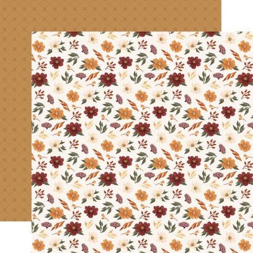 25 Pack - Carta Bella Here Comes Autumn Cardstock 12"X12"-Fall Floral Picks - 5A003VX6-1HRC8 - 810220750612