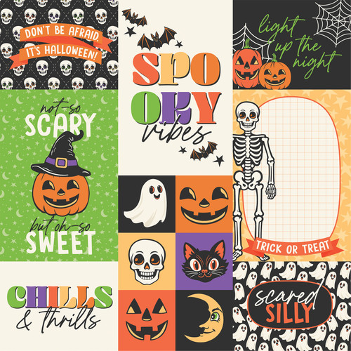 25 Pack - Echo Park Halloween Parade Cardstock 12"X12"-Multi Journaling Cards - 5A003VW4-1HRBZ
