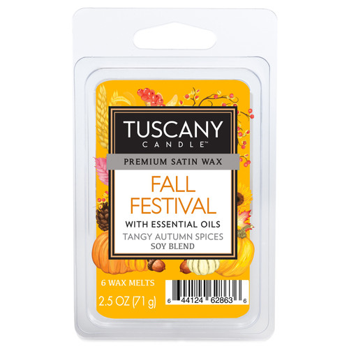 6 Pack - Tuscany Candle Premium Satin Wax 6-Cube Melt Bars 2.5oz-Fall Festival - 5A003S13-1HNYG - 644124628636