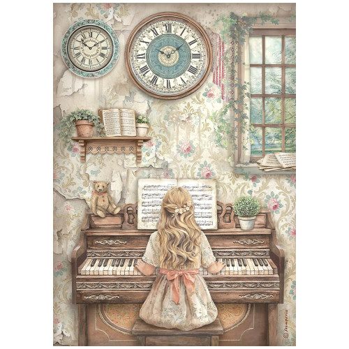 3 Pack - Stamperia Symphony Rice Paper Sheet A4-Piano - 5A003TC8-1HQB9 - 5993110053217