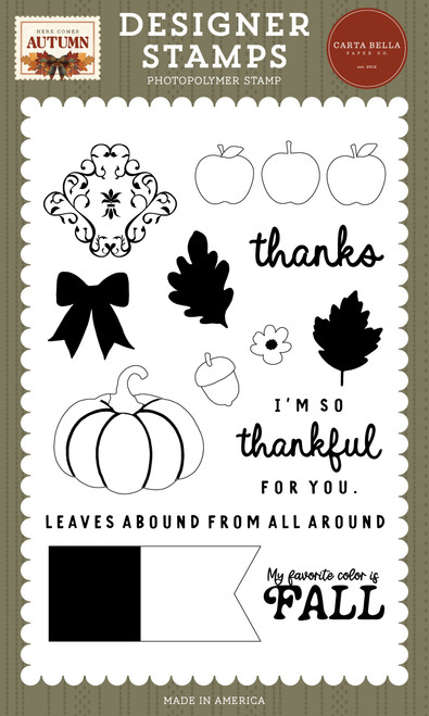 Carta Bella Stamp Set-Fall Day Damask - 5A003VWR-1HRD8 - 810220750780