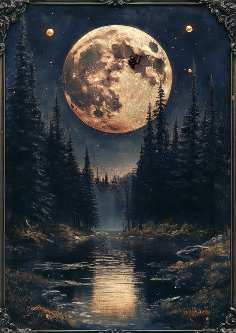 Torn Paper Scrapbooking A5 Size-Nocturne of the Enchanted Forest - 5A003XN0-1HSQ0