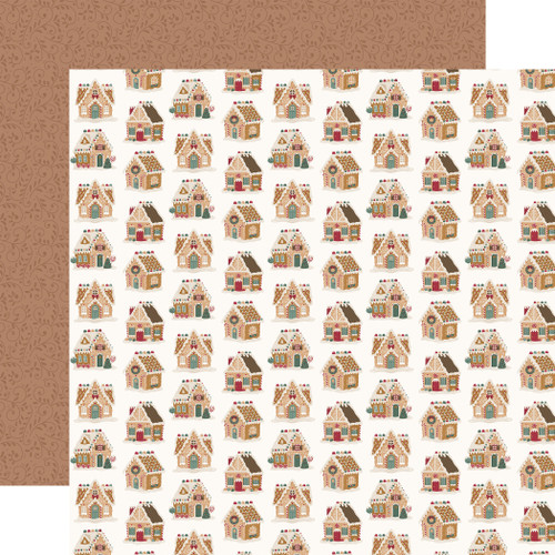 25 Pack - Echo Park Baking Christmas Cheer Cardstock 12"X12"-Gingerbread Village - 5A003VZG-1HRJ6 - 810220751428