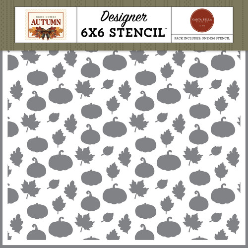 3 Pack - Carta Bella Stencil 6"X6"-Harvest Leaves and Pumpkins Please - 5A003VWT-1HRCQ - 810220750728