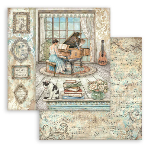 Stamperia Scrapbooking Double-Sided Paper Pad 8"X8" 10/Pkg-Symphony - 5A003TCB-1HQ9F