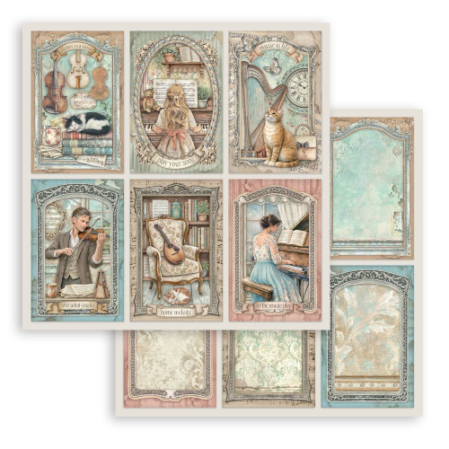 Stamperia Scrapbooking Double-Sided Paper Pad 8"X8" 10/Pkg-Symphony - 5A003TCB-1HQ9F