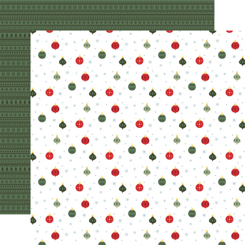 25 Pack - Echo Park Here Comes Santa Paw Cardstock 12"X12"-Simple Ornaments - 5A003W0P-1HRJR - 810220752029