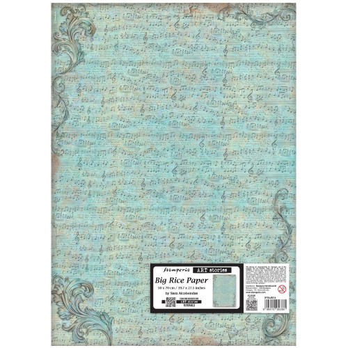Stamperia Rice Paper 19.69"X27.56-Sheet Music Pattern - 5A003TDP-1HQ9Z - 5993110053361