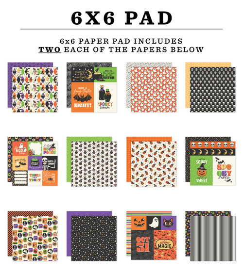 Echo Park Double-Sided Paper Pad 6"X6"-Halloween Parade - 5A003VWB-1HRBP