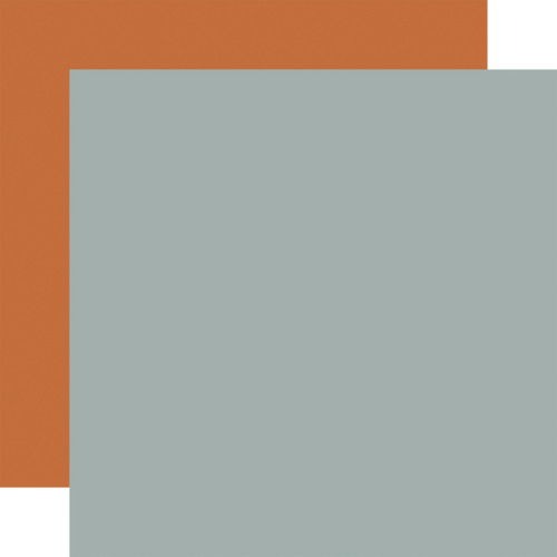 25 Pack - Echo Park Feels Like Fall Cardstock 12"X12"-Blue Gray / Dk. Orange - 5A003VXR-1HRF4 - 810220750452