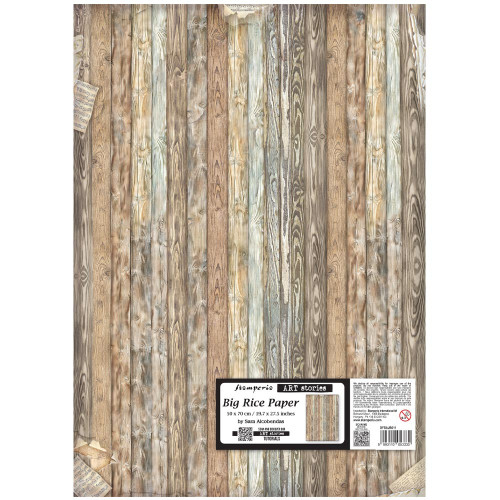 Stamperia Rice Paper 19.69"X27.56-Wood Pattern - 5A003TD2-1HQB5 - 5993110053330