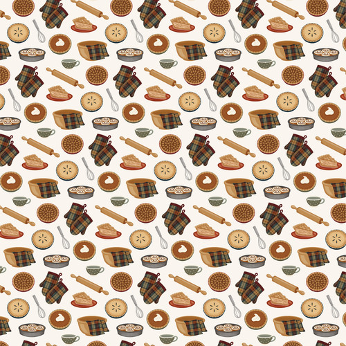 25 Pack - Carta Bella Here Comes Autumn Cardstock 12"X12"-Harvest Baking Days - 5A003VX6-1HRCZ