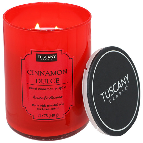 Tuscany Candle-Candle 2-Wick Color Splash Opaque Jar 12oz-Cinnamon Dulce - 5A003S0L-1HNYK