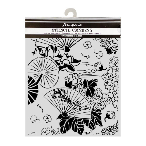 3 Pack - Stamperia Stencil 7.87"X9.84"-Fans - 5A003TC4-1HQB3 - 5993110053637