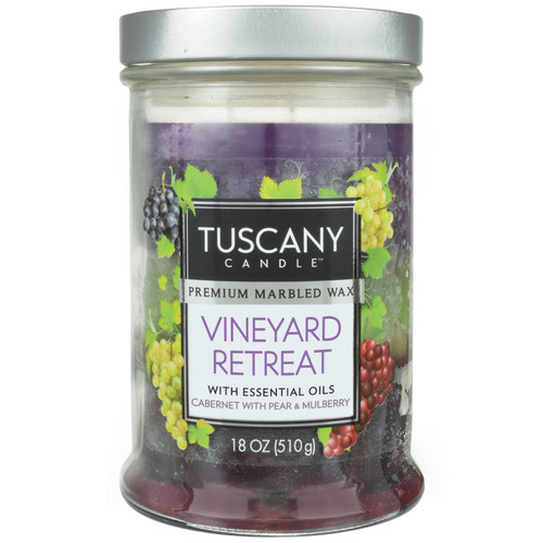 4 Pack - Tuscany Candle-Candle 2-Wick Triple Pour Mottled Wax 18oz-Vineyard Retreat - 5A003S1C-1HNYN - 644124514274