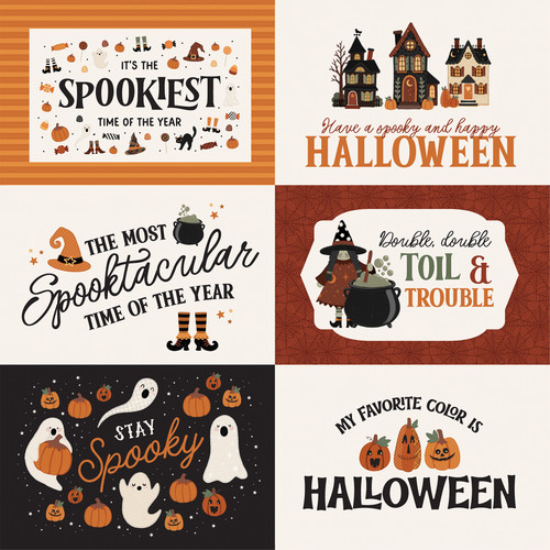 25 Pack - Carta Bella Handmade Halloween Cardstock 12"X12"-6x4 Journaling Cards - 5A003VVZ-1HRB7