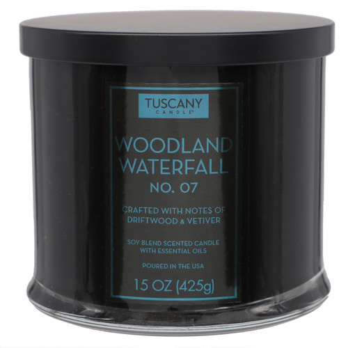 4 Pack - Tuscany Candle-Candle 3-Wick Homme & Heritage Black Jar 15oz-Woodland Waterfall - 5A003S0B-1HNY3 - 644124698479