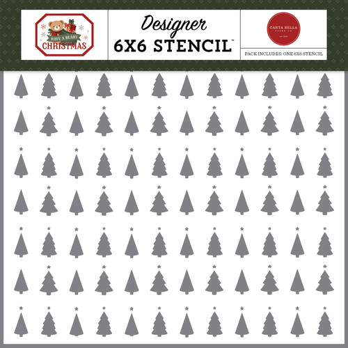 Carta Bella Stencil 6"X6"-Trim The Trees - 5A003W1N-1HRLX - 810220751862