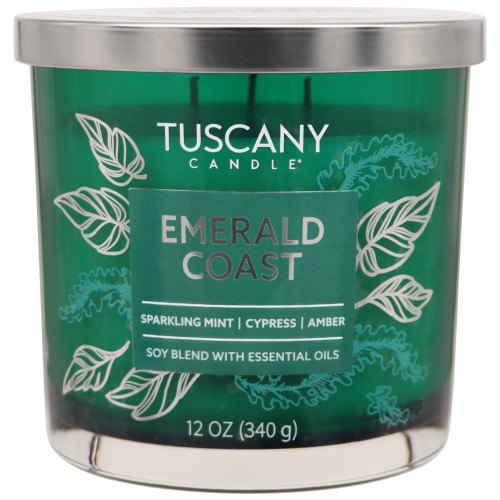 4 Pack - Tuscany Candle-Candle 3-Wick Painters Palette 12oz-Emerald Coast - 5A003S0P-1HNWH - 644124756964