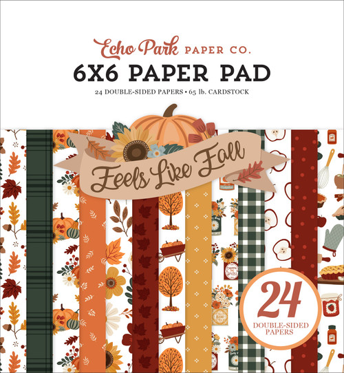 3 Pack - Echo Park Double-Sided Paper Pad 6"X6"-Feels Like Fall - 5A003VXX-1HRF5 - 810220750476