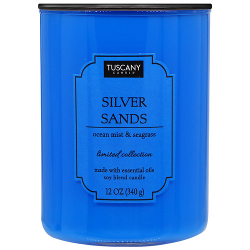 4 Pack - Tuscany Candle-Candle 2-Wick Color Splash Opaque Jar 12oz-Silver Sands - 5A003S0L-1HNWL - 644124747542
