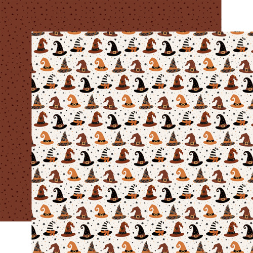 25 Pack - Carta Bella Handmade Halloween Cardstock 12"X12"-Witch Halloween Hat - 5A003VVZ-1HRB3 - 810220754221