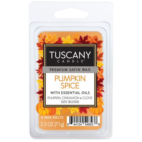 Tuscany Candle Premium Satin Wax 6-Cube Melt Bars 2.5oz-Pumpkin Spice - 5A003S13-1HNTH - 644124548538