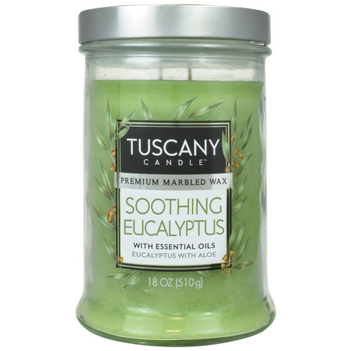4 Pack - Tuscany Candle- Candle 2-Wick Single Pour Smooth Wax 18oz-Soothing Eucalyptus - 5A003S0X-1HNTY - 644124643158