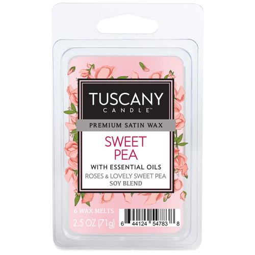 6 Pack - Tuscany Candle Premium Satin Wax 6-Cube Melt Bars 2.5oz-Sweet Pea - 5A003S13-1HNXV - 644124547838