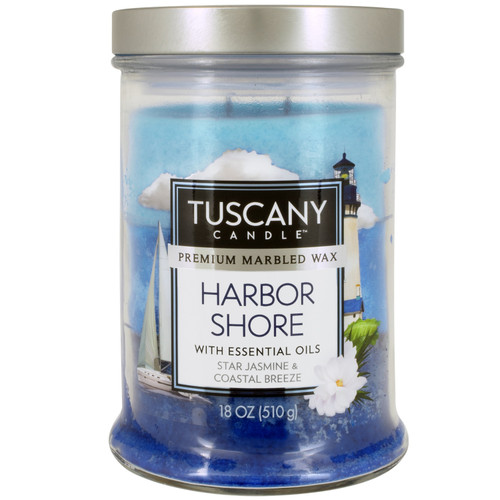 4 Pack - Tuscany Candle-Candle 2-Wick Triple Pour Mottled Wax 18oz-Harbor Shore - 5A003S1C-1HNYJ - 644124696505