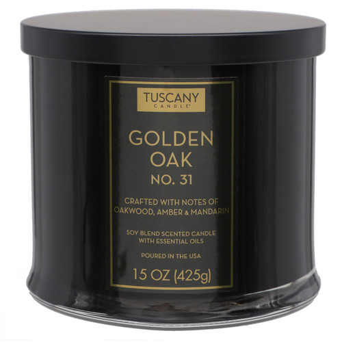 4 Pack - Tuscany Candle-Candle 3-Wick Homme & Heritage Black Jar 15oz-Golden Oak - 5A003S0B-1HNTQ - 644124700882