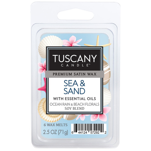 6 Pack - Tuscany Candle Premium Satin Wax 6-Cube Melt Bars 2.5oz-Sea & Sand - 5A003S13-1HNV4 - 644124572922