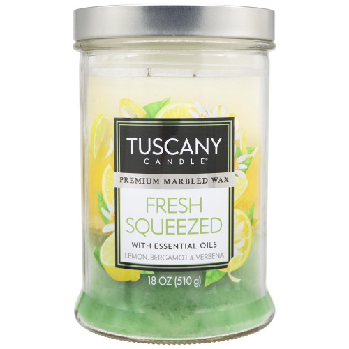 Tuscany Candle-Candle 2-Wick Triple Pour Mottled Wax 18oz-Fresh Squeezed - 5A003S1C-1HNV7 - 644124746309