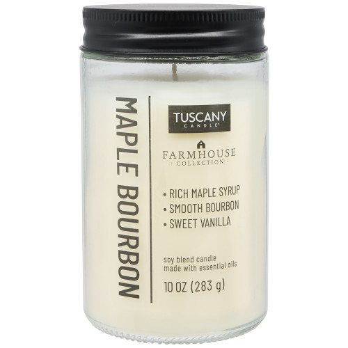 4 Pack - Tuscany Candle-Candle Single-Wick Farmhouse Mason Jar 10oz-Maple Bourbon - 5A003S1H-1HNS3 - 644124762194