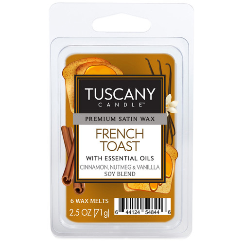 6 Pack - Tuscany Candle Premium Satin Wax 6-Cube Melt Bars 2.5oz-French Toast - 5A003S13-1HNVP - 644124548446
