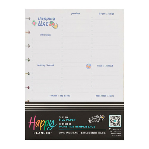 Happy Planner Classic Fill Paper-Sunshine Splash - 5A003K6P-1HFJ5 - 673807825581