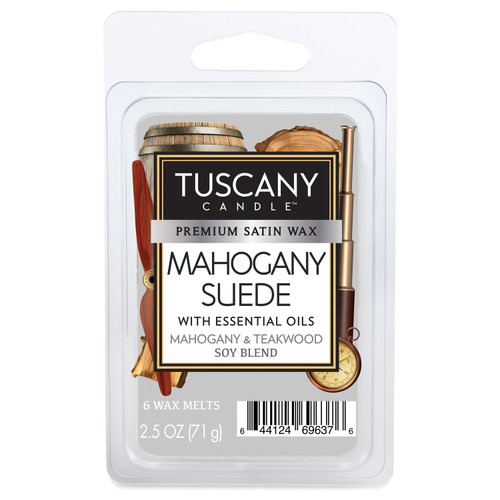 6 Pack - Tuscany Candle Premium Satin Wax 6-Cube Melt Bars 2.5oz-Mahogany Suede - 5A003S13-1HNVW - 644124696376