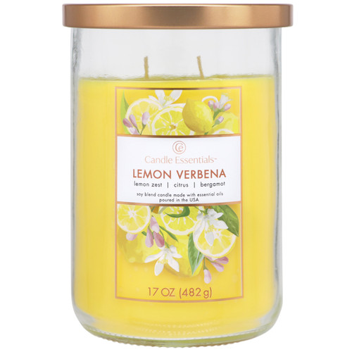 4 Pack - Candle Essentials Candle 2-Wick Soy Wax 17oz-Lemon Verbena - 5A003S0Y-1HNVZ - 644124748587