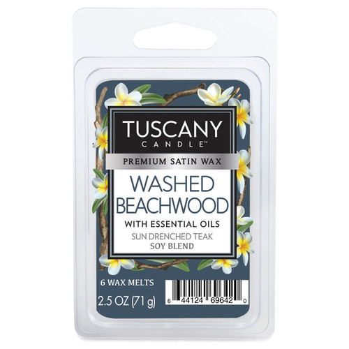 6 Pack - Tuscany Candle Premium Satin Wax 6-Cube Melt Bars 2.5oz-Washed Beachwood - 5A003S13-1HNVQ - 644124696420