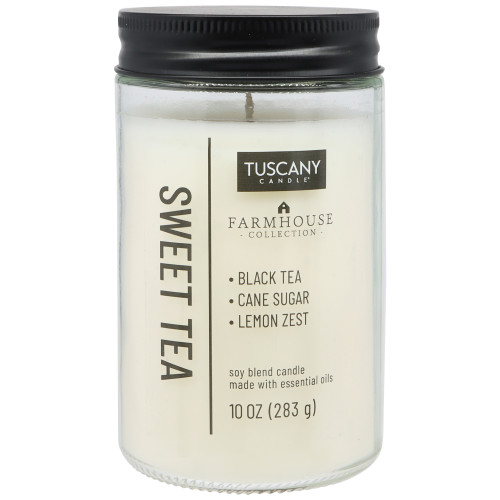 4 Pack - Tuscany Candle-Candle Single-Wick Farmhouse Mason Jar 10oz-Sweet Tea - 5A003S1H-1HNVN - 644124762231